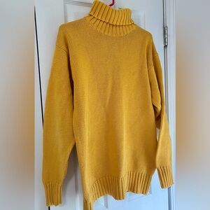 Men’s Medium Vintage Gap yellow 100% cotton turtleneck sweater